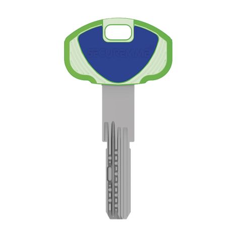 CHIAVE PUNZONATA EVO K22 SECUREMME - OTTONE NICHELATO- 5 pezzi