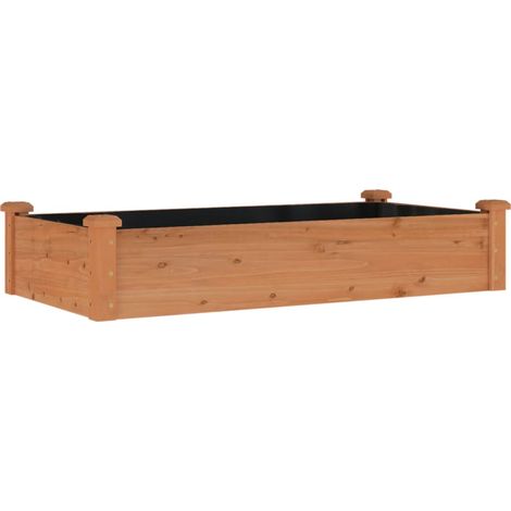 Jardinière,Lit surélevé de jardin doublure 120x60x25 cm bois massif sapin CFW72289 (1/5)