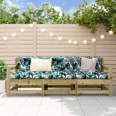3-tlg. Garten-Lounge-Set Kiefernholz Imprägniert (1/5)
