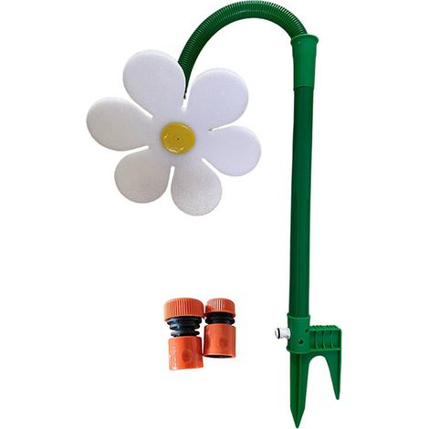 Arroseur Fleuri - Arroseur Rotatif en PP Blanc - Pour Jardin Pelouse Potager - 1 Pièce (1/5)