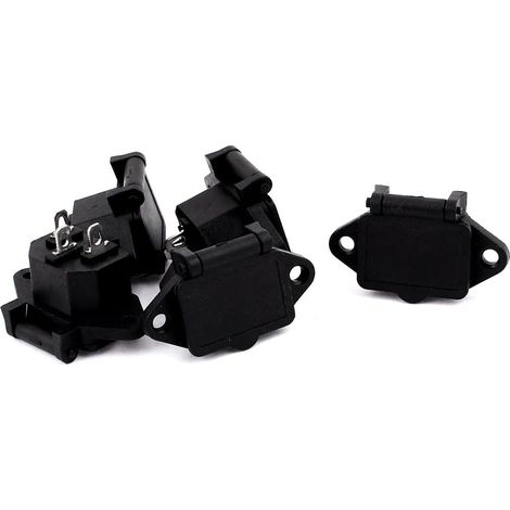 Adaptateur de doseur mâle IEC320 C14 AC 250V 10A, 5 pièces, avec support de fixation (1/2)