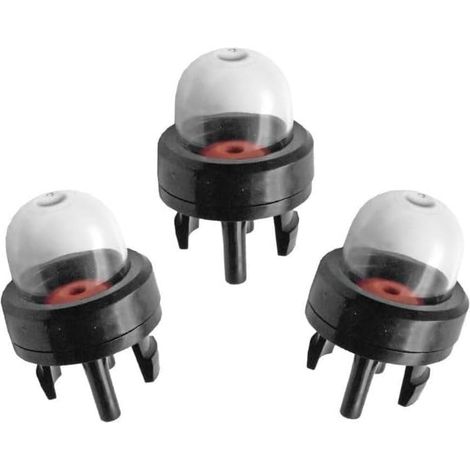 Lot de 3 Poire d'amorçage, Transparent, Plastique, Pour Tronçonneuse, Souffleur, Débroussailleuse (1/3)
