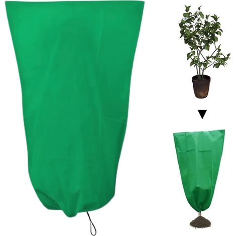 Sac de Protection Contre Le Gel pour Couverture végétale, Sac de Protection Contre Le Gel pour, Sacs à Cordon en Tissu de Protection des imperméables et Chauds pour légumes, Fleurs, Jardin (1/5)