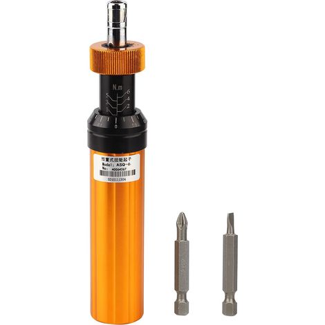 Tournevis dynamométrique préréglé, outil de maintenance portatif de tournevis dynamométrique réglable de type préréglé en acier allié 1-6N.m (1/5)