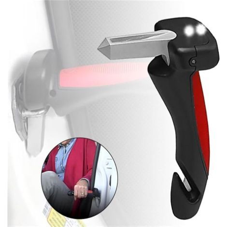 Evakuierungshammer, Handlaufgriff, tragbarer Hammer, rutschfester Griff, mit LED-Licht (1/5)