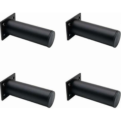 Pieds de canapé noirs, pieds de meubles robustes, matériau épais pour une utilisation polyvalente, pieds de meubles en alliage d'aluminium, design multifonctionnel pour table basse (1/4)