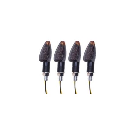 Juego de 4 intermitentes LED impermeables de 14 LED para motocicleta – 12 V IP68 – Intermitentes para scooter, quad y cruiser – Instalación directa – Crezuo (1/5)