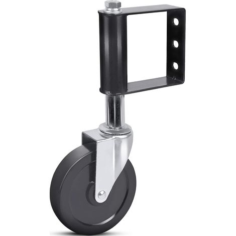 Roues de portail pour portail en bois, roulette de portail à ressort robuste pour portail pivotant en tube de bois et métal, petite roue de support de portail de clôture avec plaque de montage univers (1/5)