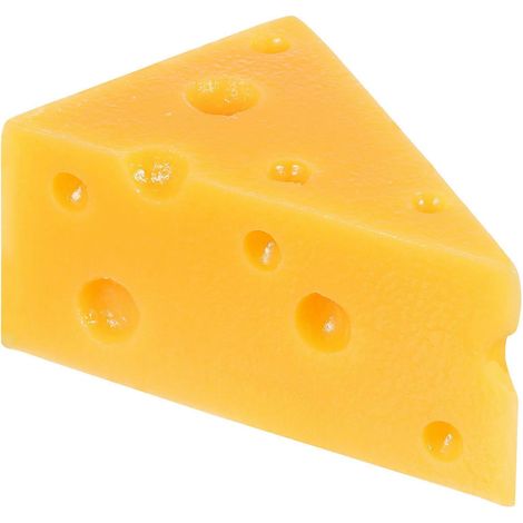 Dreieckige Kuchen-Käse-Modell-Attrappe, Bäckerei-Kuchen-Ausstellungsmodell, Käse-Dekoration-6.5x4.5CM-Yellow (1/2)