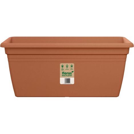 FLORUS VASO FIORIERA MEDITERRAN TERRACE TROUGH 80CM TERRACOTTA