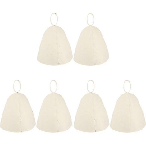 Lot de 8 bonnets de sauna en feutre épais et confortables, légers (6 pièces). (1/2)