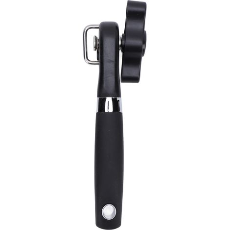Apriscatole manuale, impugnatura ergonomica antiscivolo, bordi lisci, acciaio inossidabile, portatile. (1/5)