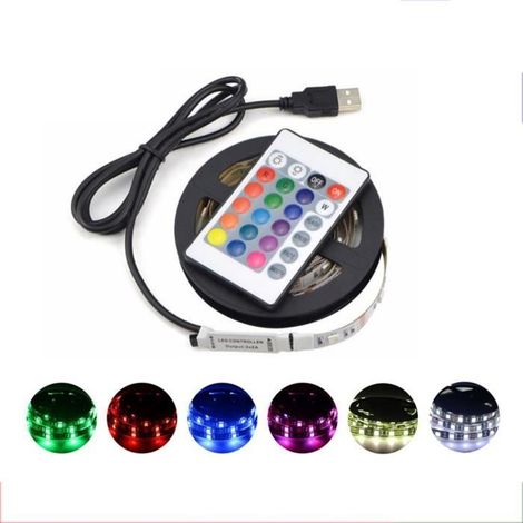 5M Bande LED Décoration de maison avec télécommande couleur réglable USB éclairage de maison guirlande LED de maison (1/4)