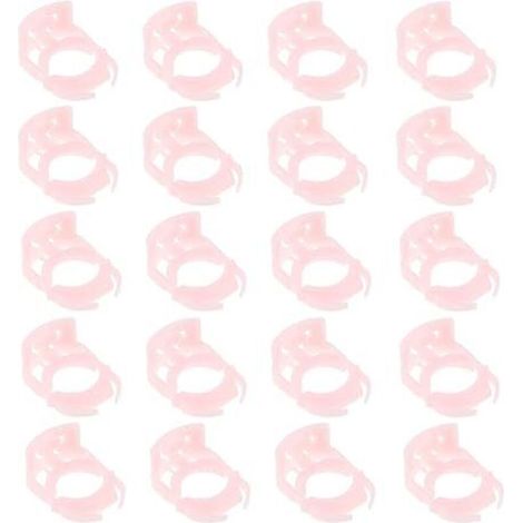 20 Stück Kfz-Kraftstoffleitungs-Befestigungsclips 7L3Z9S317B, Kunststoff-Schlauchführungs-Befestigungsclip, Kfz-Kraftstoffleitungs-Ersatzteile, Rosa (1/4)