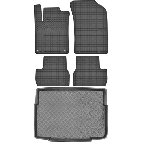 Ensemble de tapis de sol en caoutchouc pour Citroën C3 Aircross Crossover (à partir de 2017) + tapis de coffre
