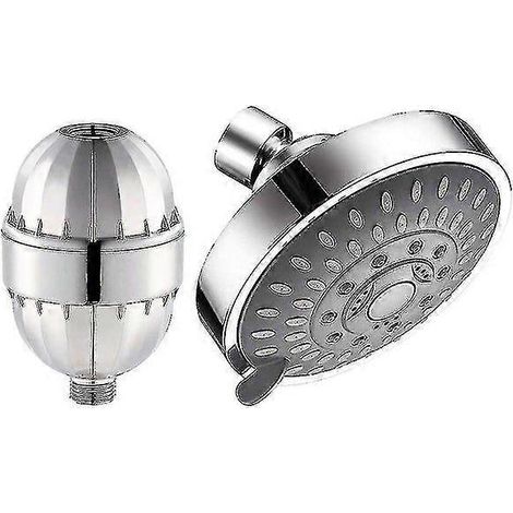 Pommeau de douche filtrant haut de gamme avec 15 réglages de filtration, rotation à 360°, matériau ABS durable, installation facile (1/3)