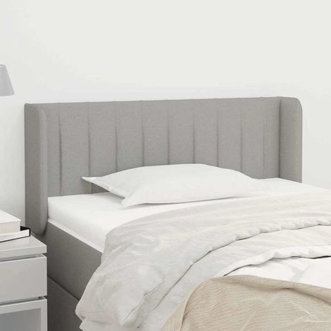 vidaXL Cabecero de tela gris claro 103x16x78/88 cm (1/5)