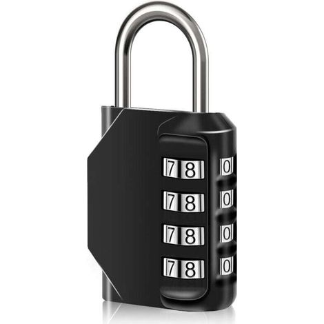 Cadenas à combinaison étanche à 4 chiffres avec code numérique, serrure à combinaison en alliage de zinc pour portes, boîtes à outils, écoles, gymnases, clôtures, armoires à roulettes et