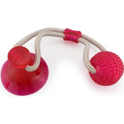 Jouets à Mâcher pour Chiens, Jouet pour Chien à Ventouse Corde Interactive de Dressage pour Chiots pour Le Nettoyage des Dents (rouge) (1/5)