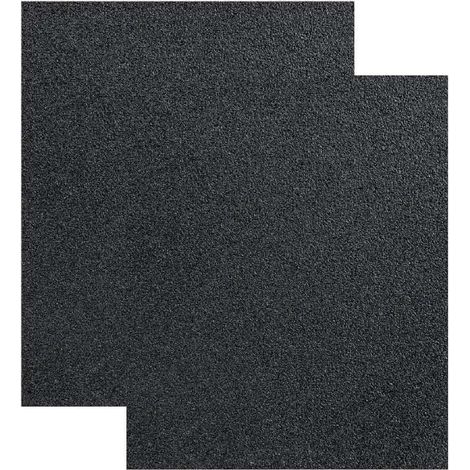 2x Feuille de papier de verre 230x280 Toile Emeri Abrasif Carrosserie Poncer Ponçage Grain, P80