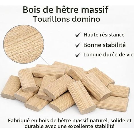 Beech Wood Dowels 8 x 40 mm Set of Pieces for Woodworking Systems Carpentry Manufacturing Furniture Assemblies Frames and Cabinets (1/4)