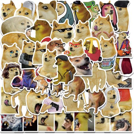 autocollant 50 Pices Le Chien Graffiti Stickers Pour Portable Voiture Ordinateur Moto Velo Casque Skateboard Guitare Bouteille D'eau Guitare Dcalc (1/5)