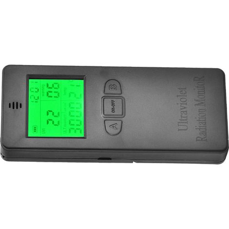 Détecteur portable de rayonnement UV numérique LCD avec affichage de la température (1/5)