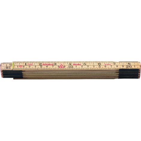 HULTAFORS Gliedermaßstab Birke 2mx17mm natur Zoll/mm-Teilung (1/2)