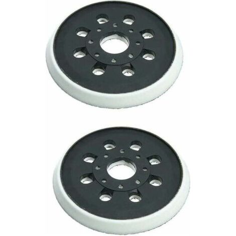 Lot de 2 patins de ponceuse de rechange à 8 trous de 12,7 cm, compatibles avec Bosch GEX 125-1 AE, PEX 220 A, PEX 220 AE (1/4)