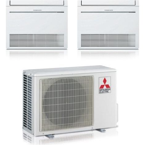 Mitsubishi Klimagerät Floor MFZ-KT Dual Split Inverter 9000 + 9000 BTU mit E.U. MXZ-2F42VF Gas R-32