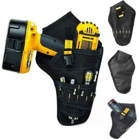 CSPARKV Sac Pochette Portable Outil électricien Ceinture d'impact VISSEUSE Holster électrique Perceuse Porte Taille Sac à Outils (1/4)