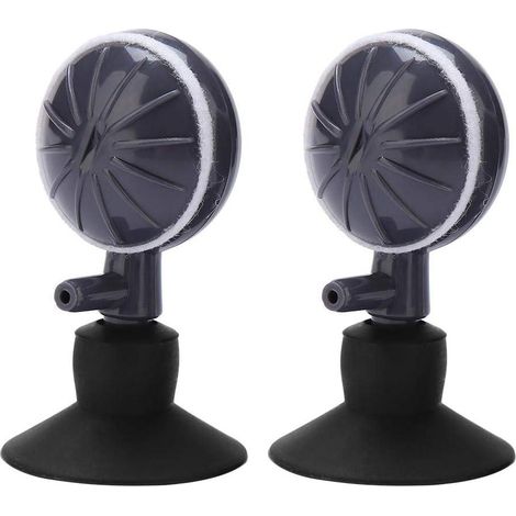 Lot de 2 Diffuseur d'Air à Ventouse pour Aquarium, Pierre à Bulles Rotative Réglable, Oxygénateur pour Réservoir à Poissons, Pompe Hydroponique, Accessoire de Filtration (1/5)
