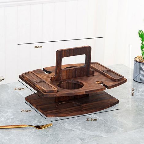 Table De Pique-nique - En Bois - Portable Amovible Avec Casier À Vin - Pour Extérieur Plage Jardin - 1 Pièce (1/3)