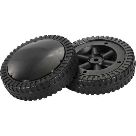 Lot de 2 roues de 15 cm (6 pouces) pour barbecue, avec pneus noirs à roulement lisse, de rechange pour barbecues (1/5)