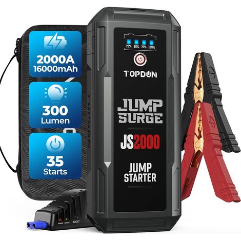 Booster Batterie Voiture pour Diesel jusqu'à 8l de gaz/6l (1/5)