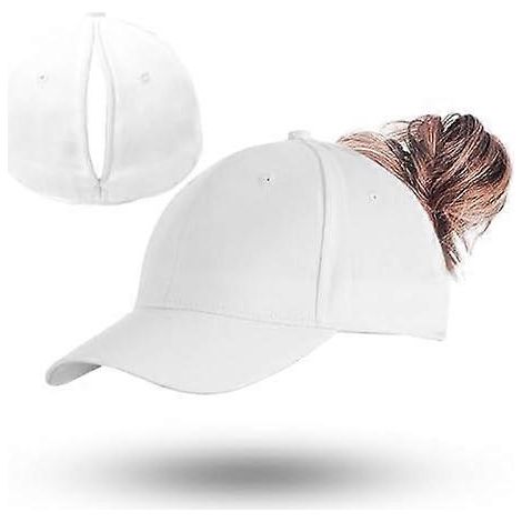 Casquette de baseball magnétique pour femme - Ouverture arrière cachée et réglable pour toutes les hauteurs de queue de cheval