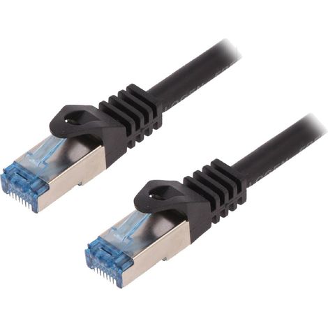 Cable reseau RJ45 male S-FTP Cat 6a noir - 10m