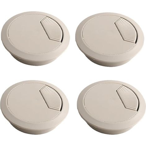 Passe Cable Bureau, 60mm Cache Cable Bureau, Cache-Câble en Plastique pour Tables, Cache-câble pour Câble Rond, Passe Cables, Organiseur de Fil pour la Maison et Le Bureau