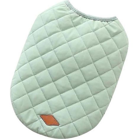 Gilet pour chien de taille moyenne à grande, résistant aux taches, vert et blanc, chaud, couleur vert clair.
