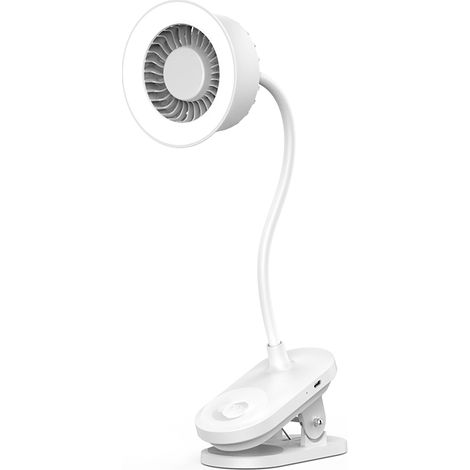 Neue, kreative Wandclip-Schreibtischlampe, 2-in-1-Hochgeschwindigkeits-Turboventilator-Ladelampe, Geschenkidee