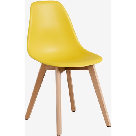Silla de comedor en polipropileno y madera de haya Scand Nordic SKLUM (1/5)