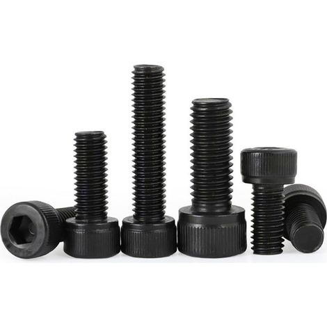 5 Pièces M5 X 40mm Vis Cylindrique à Six Pans Creux en Acier Inoxydable 304 - Vis à Tête Hexagonale Noir, Filetage Complet Boulon (1/5)