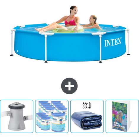 Intex Piscine Tubulaire Ronde - 244x51 cm - 5-pièces  SCB118 (1/5)
