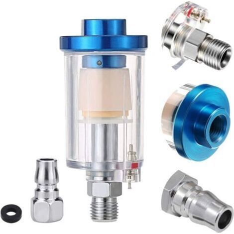 Öl-Wasser-Abscheiderfilter 1/4 Zoll Wasserabscheiderfilter Kompressor Druckluftfilter Mini, Wasser-Ölabscheider-Staubfilter für Farbspritzpistolen-Luftkompressor (1/5)