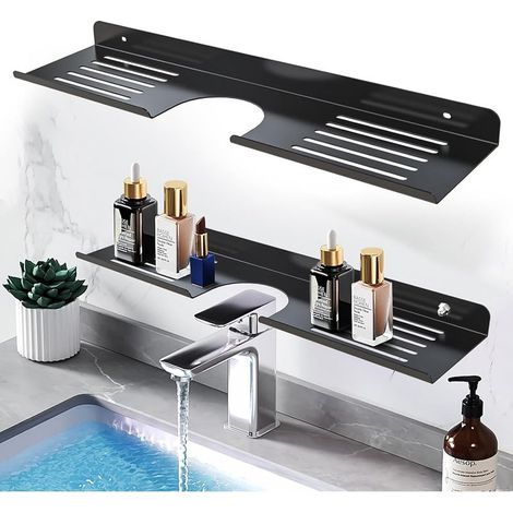 Étagère de rangement pour lavabo, étagère de rangement pour robinet de douche, rangement et organisation d'objets, style 1