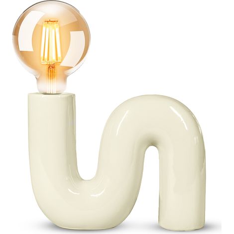 Lampada da tavolo Pop S, colore vaniglia, ceramica, H.20 cm, attacco E27 DIVERS (1/5)