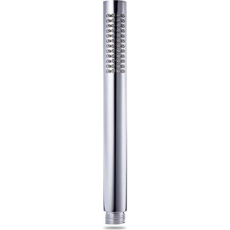 Duschkopf aus massivem Messing, verchromt, wassersparend, mit 1 Strahlart und 48 Antikalkdüsen.
