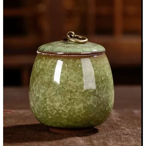 Mini-urne en céramique verte (170 ml) (1/2)