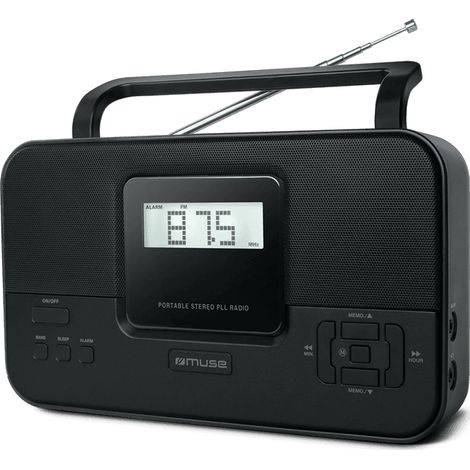 Radio Portátil Digital Muse Negro AM FM