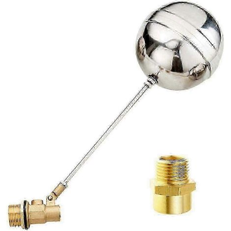 Vanne à flotteur en laiton fileté 3/4" avec raccord de tuyau pour contrôle automatique du niveau d'eau dans un réservoir d'eau (autoroute) (1/5)